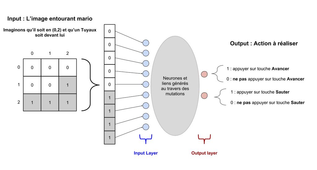 Choix de l'action à réaliser en fonction de l'image de l'environnement